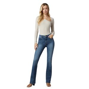DL1961 Bridget Bootcut High Rise Instasculpt Size 27 Denim Flared Jeans